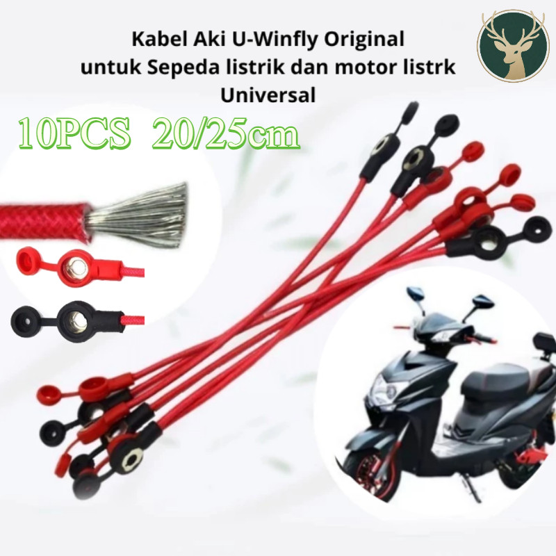 10Pcs Kabel Baterai Sepeda Listrik 20cm 25cm Universal Kabel Aki Sepeda Listrik Set Kabel Sambungan 