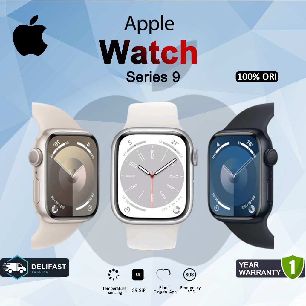 Original Apple Watch Series 9 41mm 45mm Smart Watch Bluetooth Smart Watch Jam Tangan Wanita Jam Tang