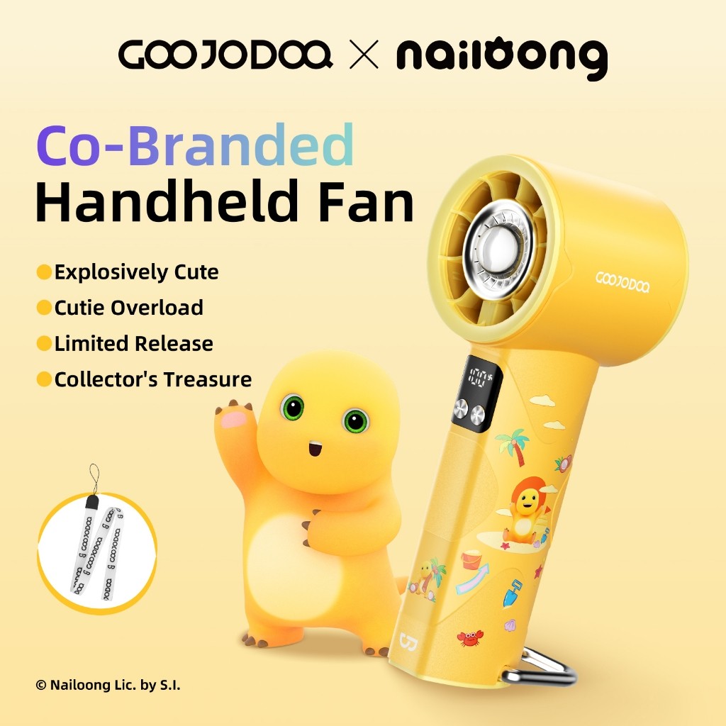 Goojodoq × nailoong GFS002 Kipas senter/ 4000mAh High-speed kipas 100 Gear Wind kipas angin Digital 