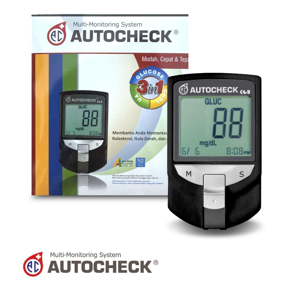Onemed Alat Cek Gula Darah Asam Urat Kholesterol Autocheck 3in1 OJ