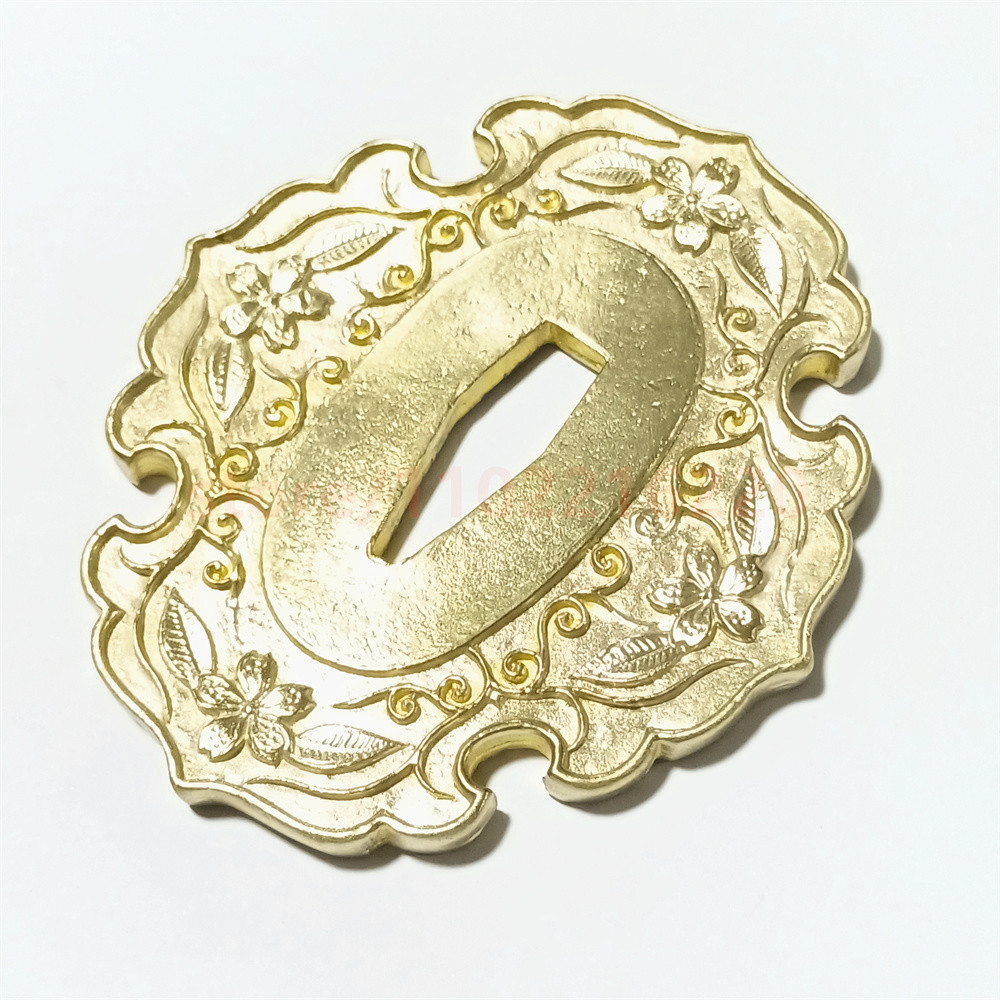 Beautiful Unique Copper Brass Tsuba Handguard Guard For Japanese Japan Samurai Katana Sword Fittings