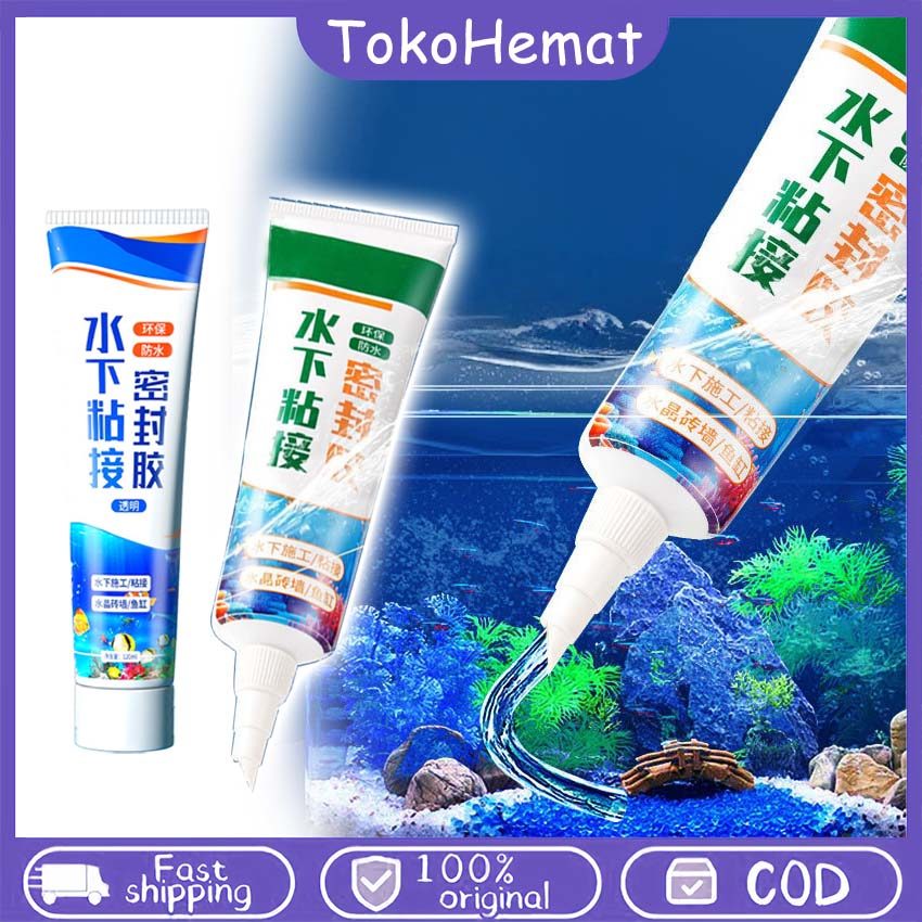Sealant Bawah Air Menyumbat Kebocoran Dan Memperbaiki Kebocoran Tangki Ikan Tahan Air Lem Kaca Khusu