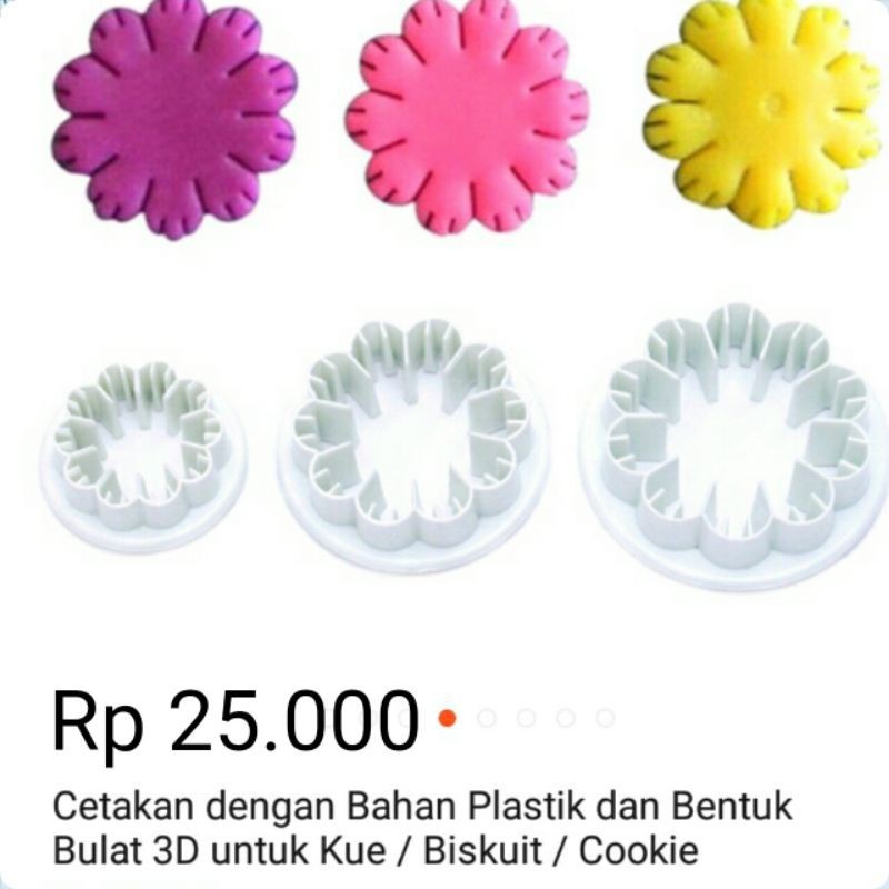 Cetakan Fondant / Cookies Bunga