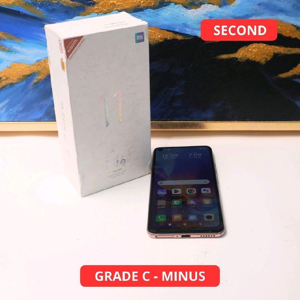 XIAOMI MI 11 LITE 8/128 GB GRADE C - MINUS HP SECOND ORIGINAL SINAR MUTIARA CELL (84364)