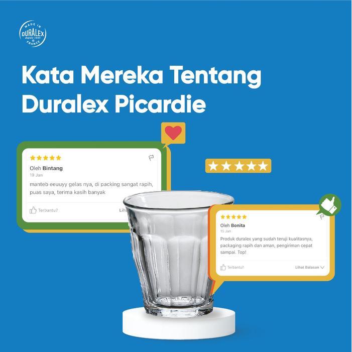 Duralex Picardie Gelas Latte, Coffee 130ml Set Of 6 -Tempered Glass