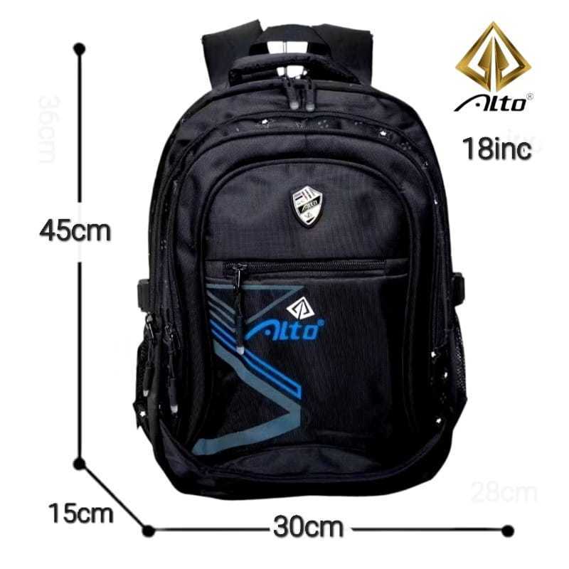 TAS RANSEL Sekolah Anak SD SMP SMA Alto Original Tas Gendong Tas Punggung Back Pack Tas Hitam