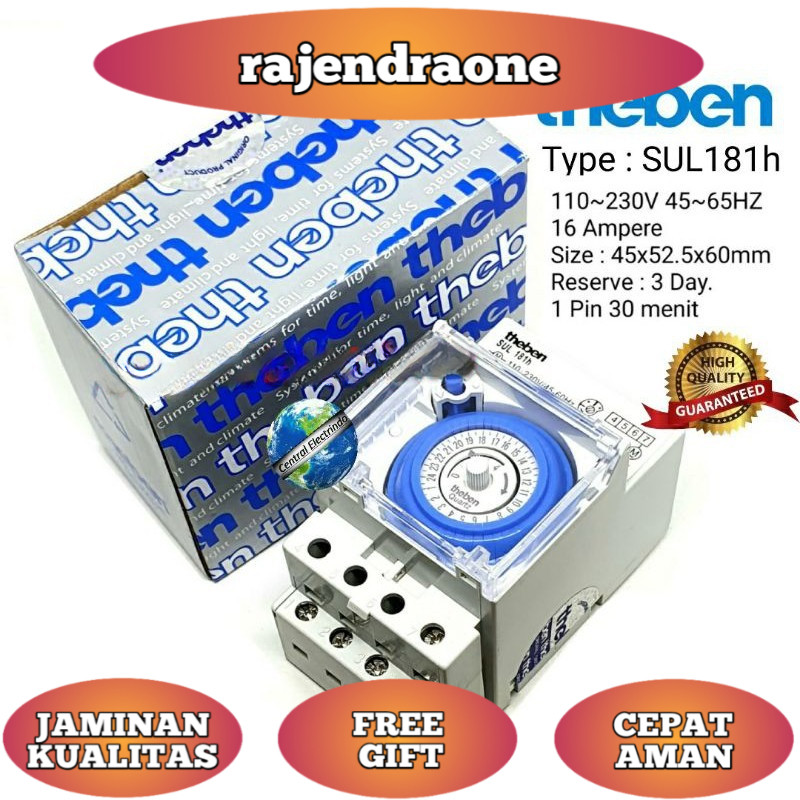 Timer Analog Theben Sul181h 24 Jam 16A