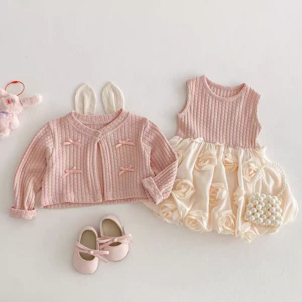 [COD]Kardigan anak perempuan, baju monyet anak-anak yang bergaya, gaun putri yang lucu