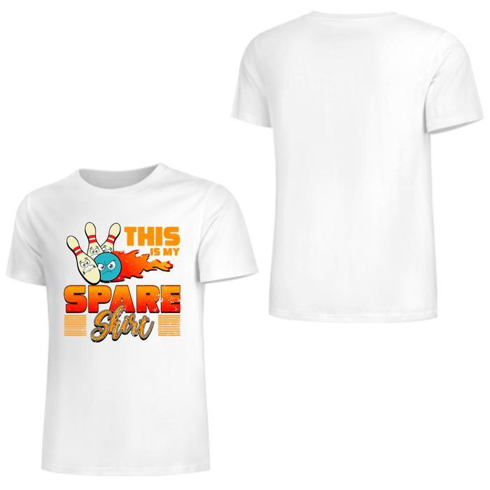 (COD) Cotton New Women and men's T Humor Bowling Tshirt Men Crewneck Short Sleeve Ball Roll T Shirt 