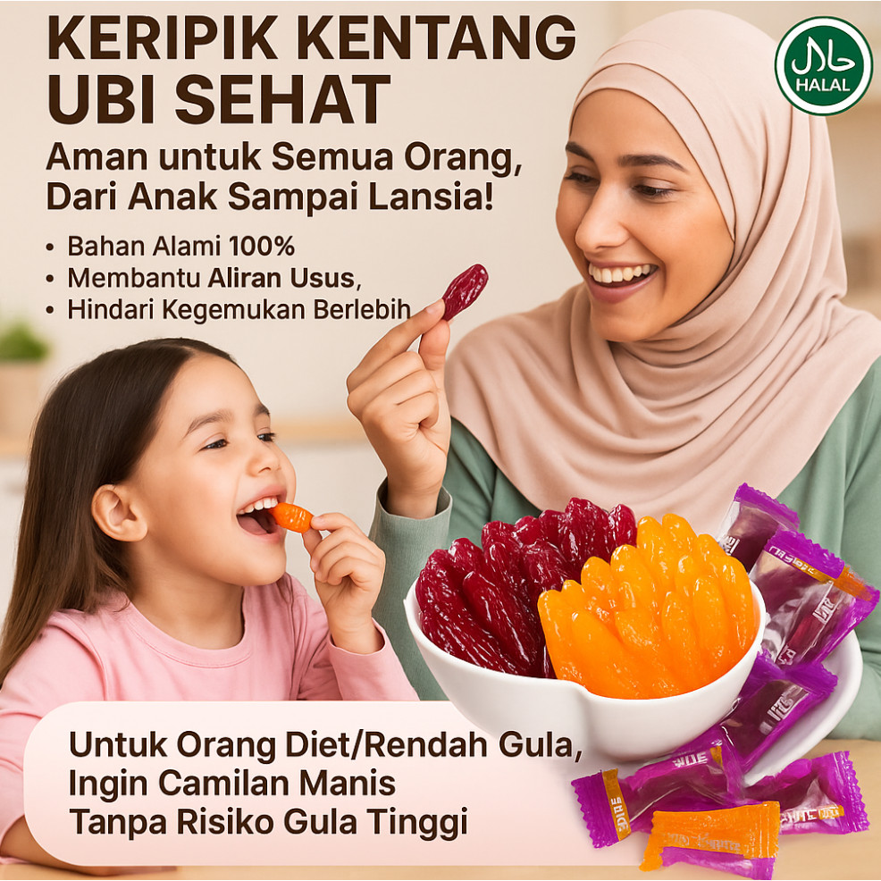 [0 Camilan Gula/COD]250g Ubi Jalar Ungu Dan Kering Yang Manis Lembut Dan Seperti Lilin/Ubi Jalar Ung