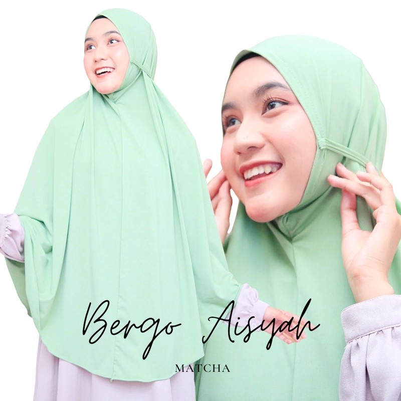 Jilbab Instan Hijab Instant Bergo Khimar Tali Jumbo Aisyah Jersey Murah Terbaru
