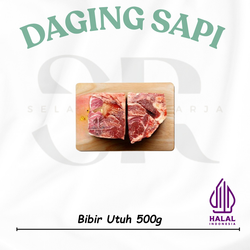 Daging lips / Cingur / Bibir / Pipi utuh 500gr