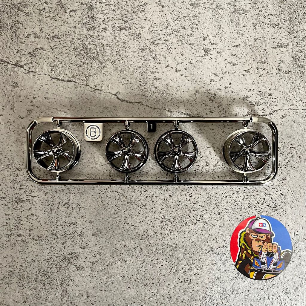 Velg Medium A Spoke Black Plated Original Tamiya