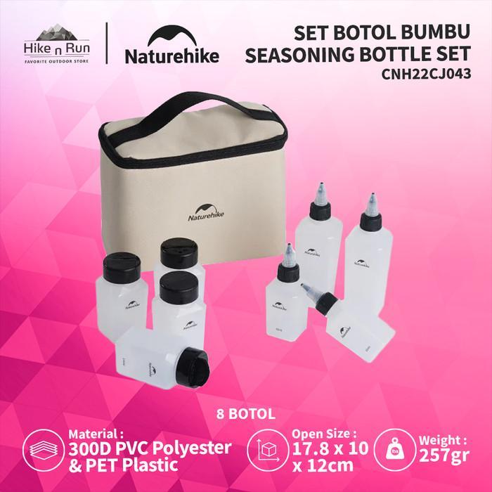 [LEO HOME] Set Botol Bumbu Naturehike NH17T011-P Seasoning Bottle Set - 8 Pcs new