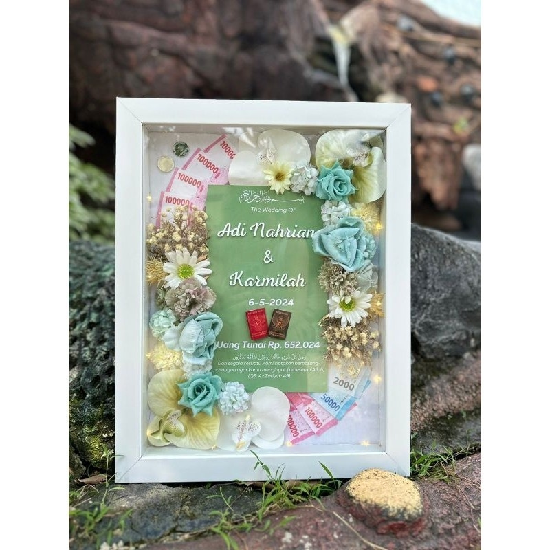 Mahar pernikahan 30x40 custom/ Bingkai mahar pernikahan