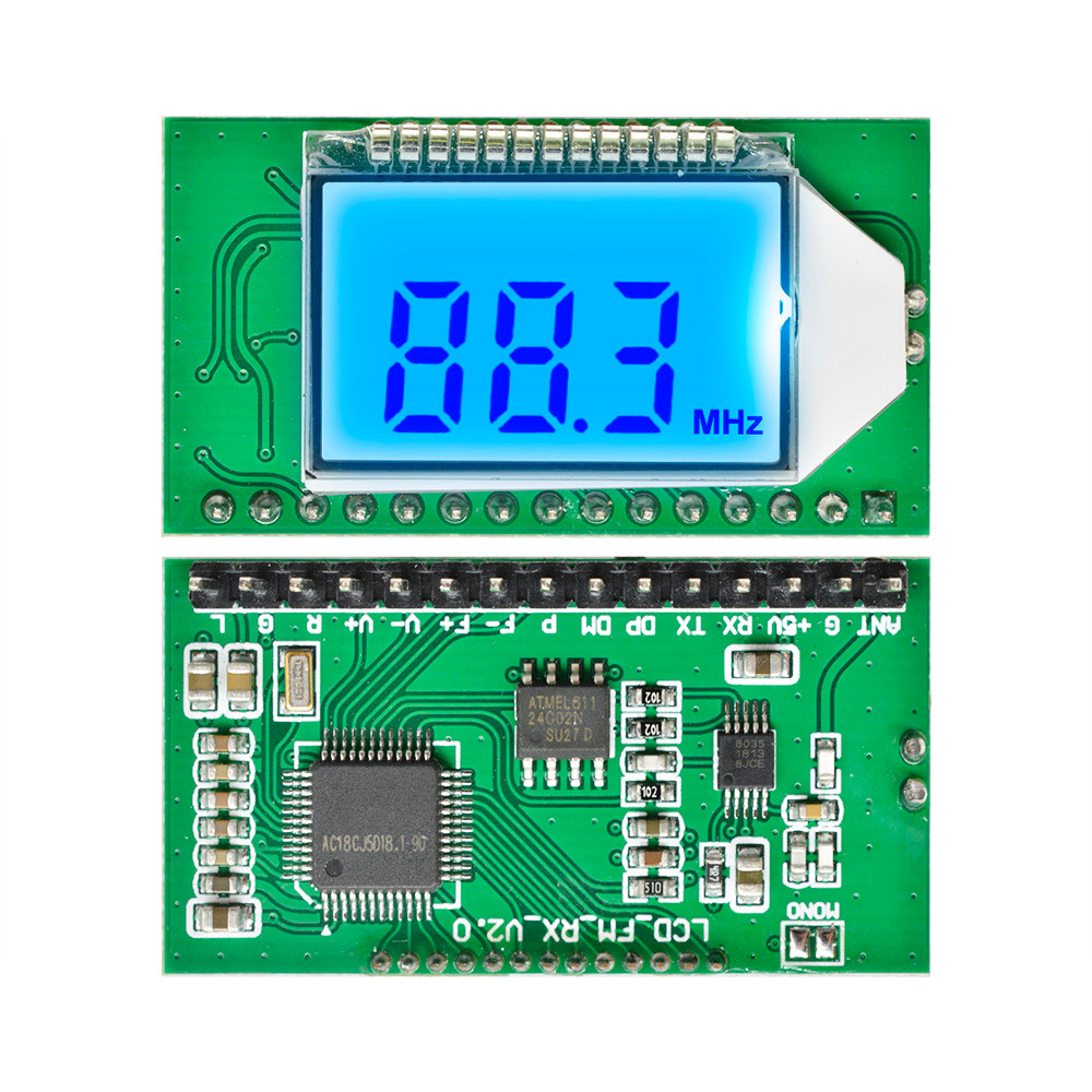 Stereo FM Rao Wireless Receiver Module FM gital LCD splay Rao Circuit Board Module 87-108MHZ