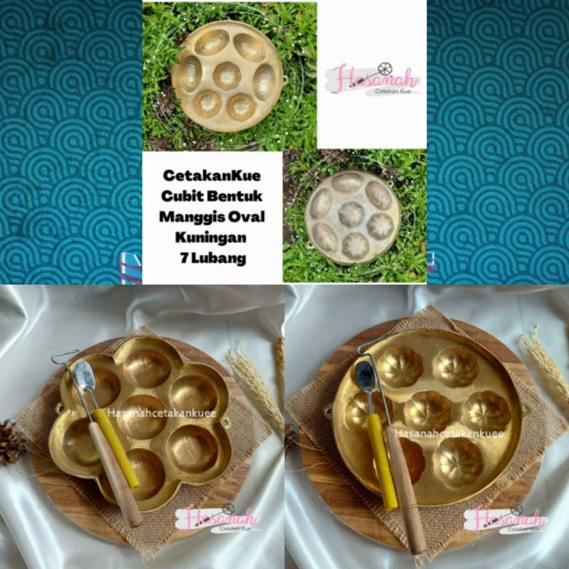 Cetakan Kue Cubit/Apem Selong/Kamir/Carabikang/Lumpur/Serabi Kuningan Motif Kerang/Ikan/Udang/Manggi