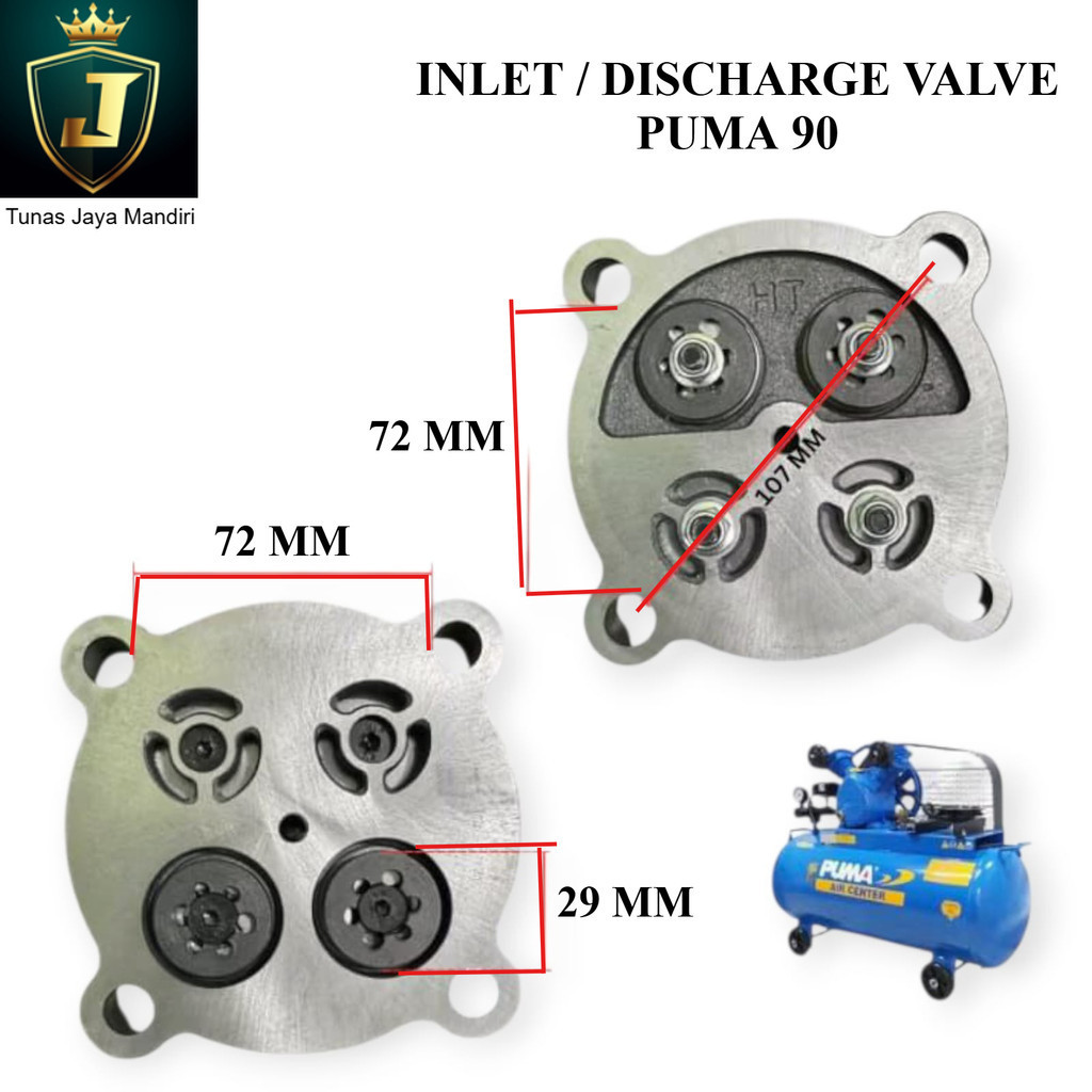 Valve Assy Klep Kompresor PUMA 90 | Inlet Discharge Valve Seat Kompresor Angin