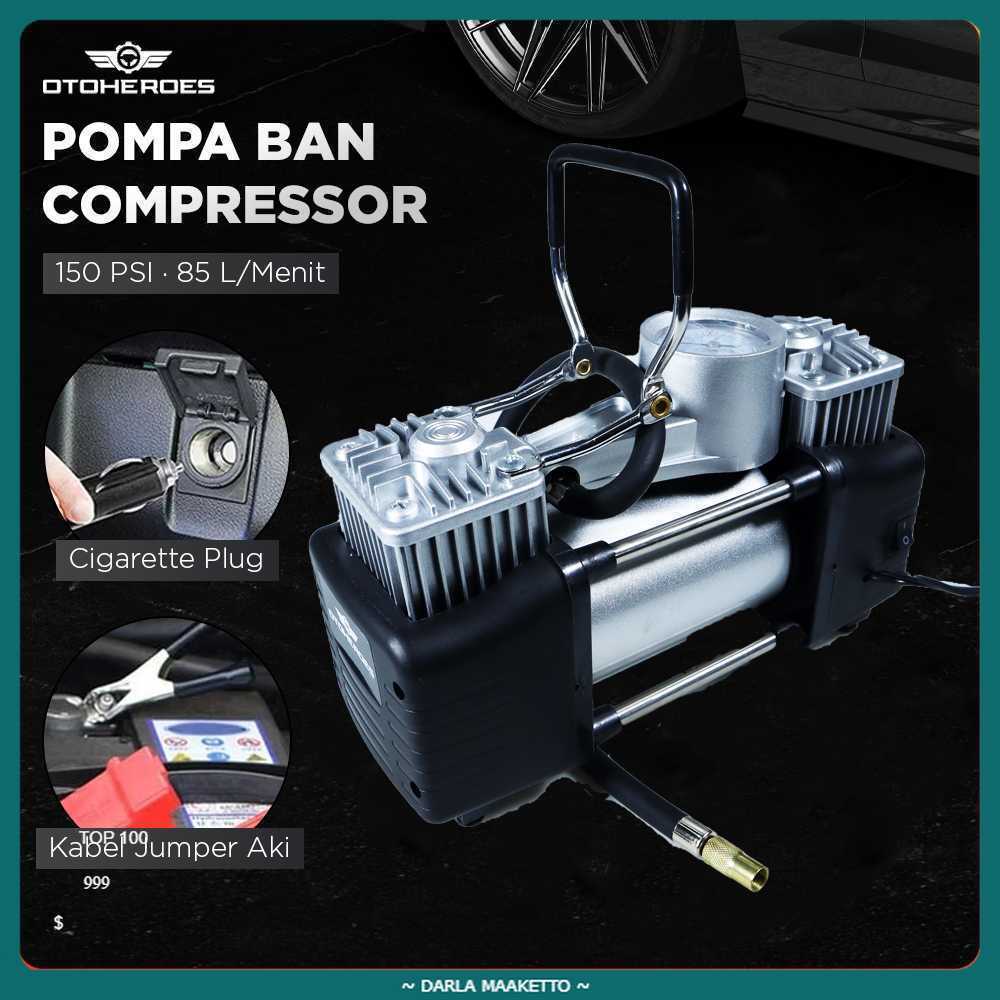 OTOHEROES Pompa Ban Compressor Double Cylinder 12V 150 PSI - 628-4X4