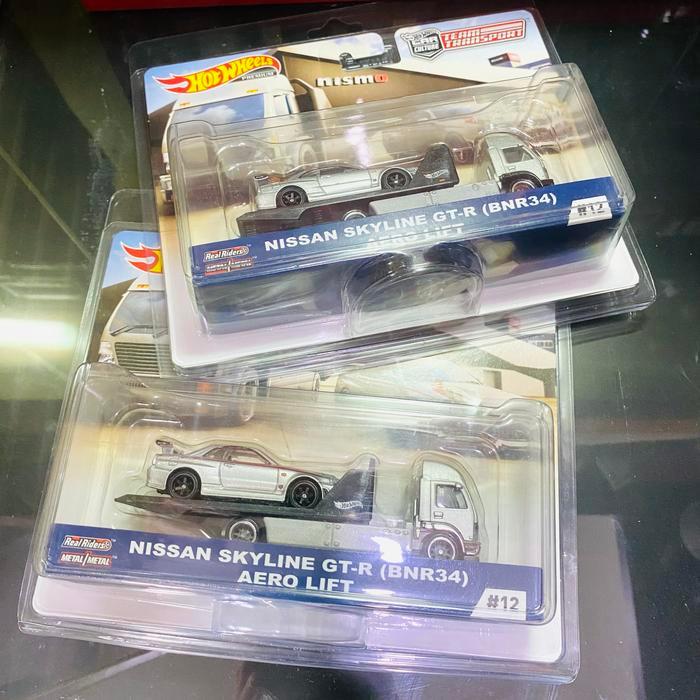 Hotwheels Team Transport Nissan Skyline R34 Aero Lift Varian Set