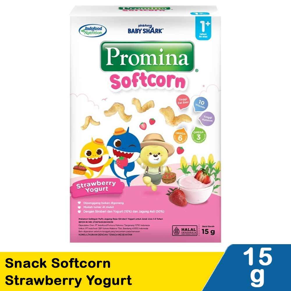 Promina Snack Softcorn Strwbrry Yogurt 15G