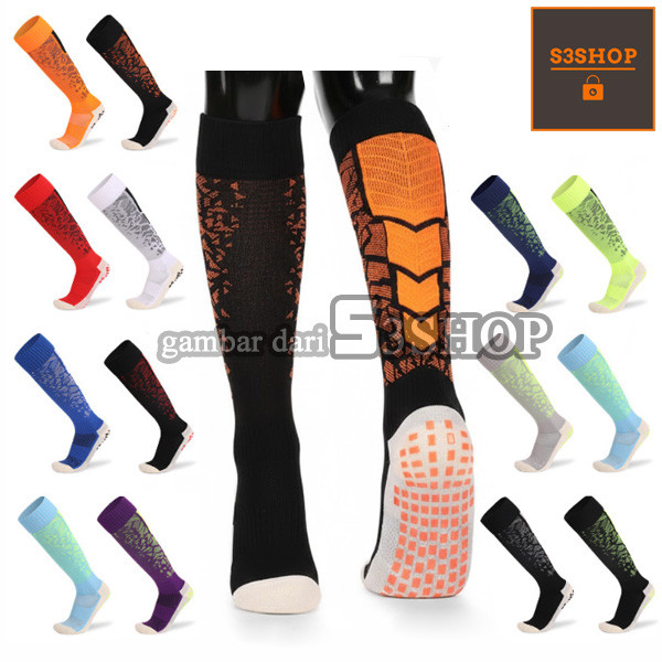 Kaos Kaki Selutut Anti Slip Fox Motif Corak Rame Kaos Kaki Sepak Bola Futsal Badminton Anti Licin Kn
