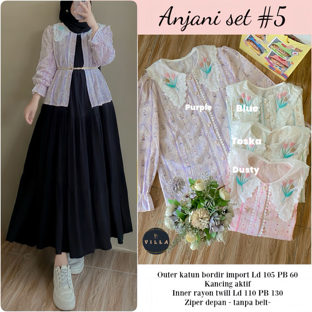 New KARINA MIDI DRESS • AGISTA SET • ANJANI SET • ANJANI SET #3#4 INNER DRESS + CARDIGAN  by VILLA