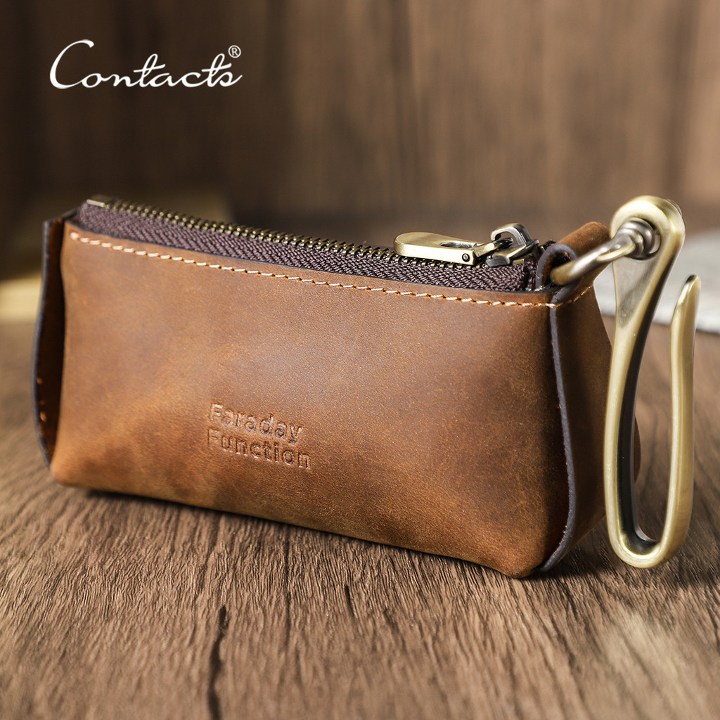 CONTACT'S Faraday Pou for Car Keys Faraday Bag Car RFID Signal Blocking Holder Key Fob Protector Ant