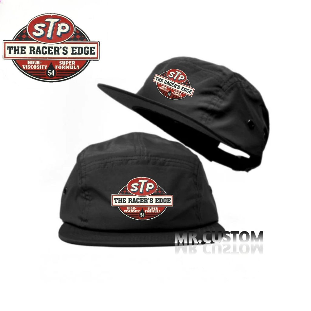 Topi 5 Panel Casual STP Vintage Logo/ Five Panel Outdoor Pria Wanita Dewasa