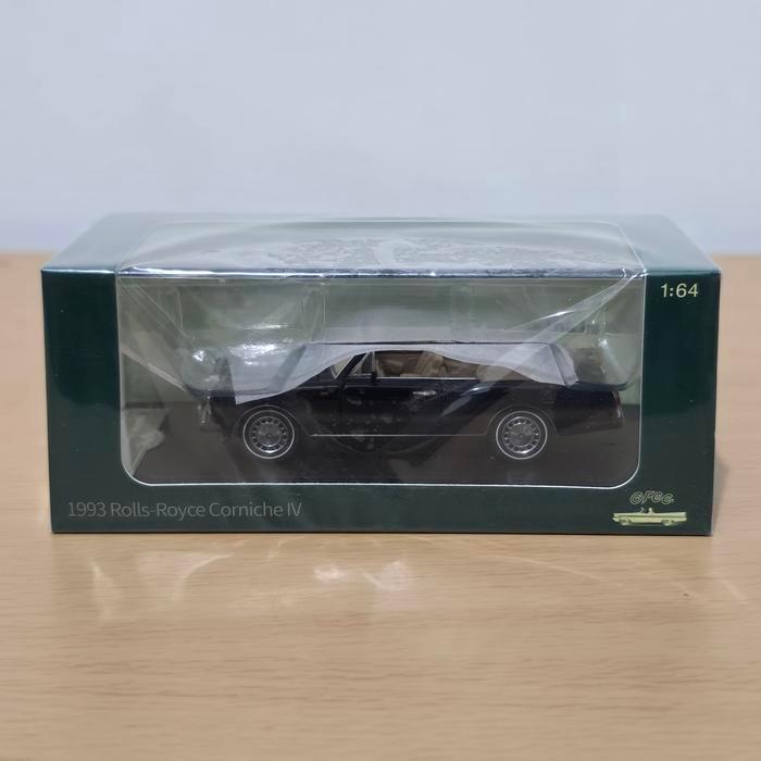 GFCC 1993 Rolls Royce Corniche IV Roadster Black Diecast Koleksi Mobil Mainan Mini Scale 1/64 Hotwhe