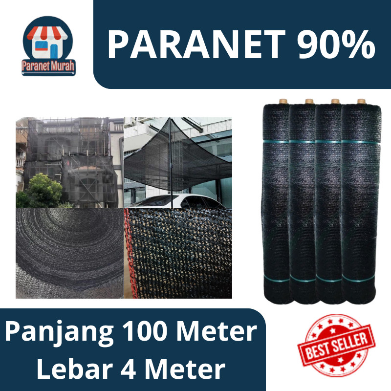 PARANET 90% LEBAR 4 METER ( PANJANG 100 METER ) - Dekorasi Taman - Paranet Peneduh anti UV