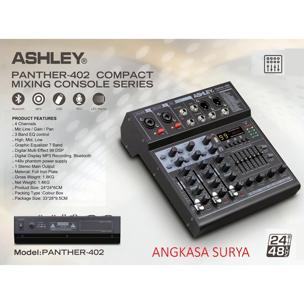 MIXER  ASHLEY PANTHER 402 ORIGINAL/ MIXER AUDIO ASHLEY PANTHER402 / MIXER MINI ASHLEY