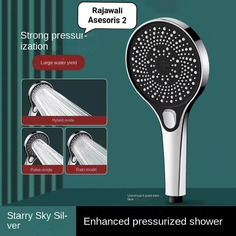 Kepala shower hitam 5 mode pancuran hand shower/Adjustable Shower Head/Air Kencang & Deras