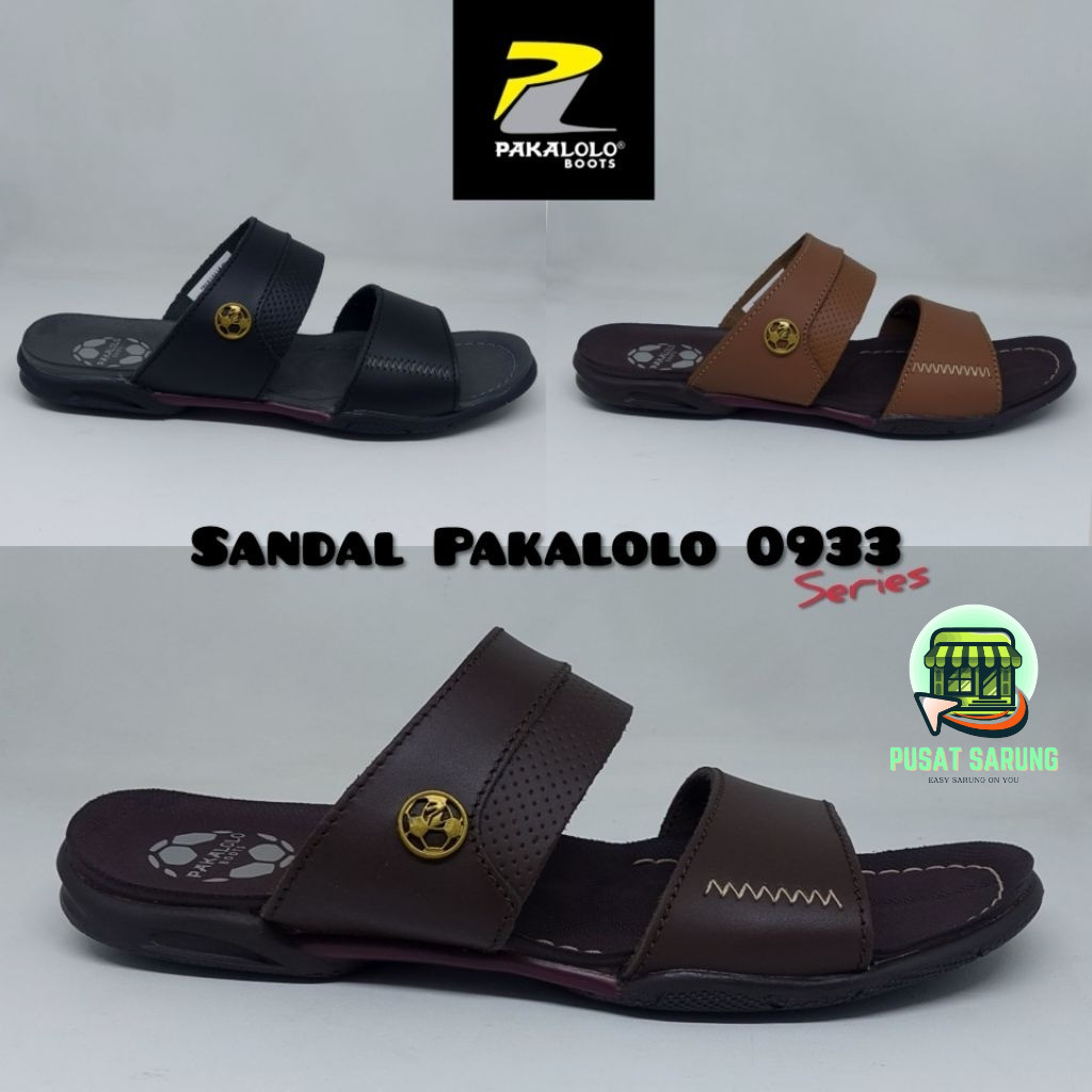 Sandal Kulit Pria PAKALOLO 0931 Jepit / 0933 Slop Series (Original) Sandal Slop Pria Dewasa Sandal P