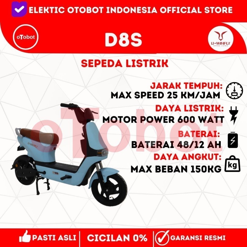 SEPEDA LISTRIK UWINFLY D8S DRAGONFLY D8S UWINFLY D8 S D8S