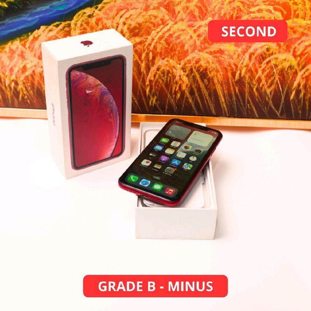 IPHONE XR 64 GB GRADE B - MINUS HP SECOND ORIGINAL SINAR MUTIARA CELL