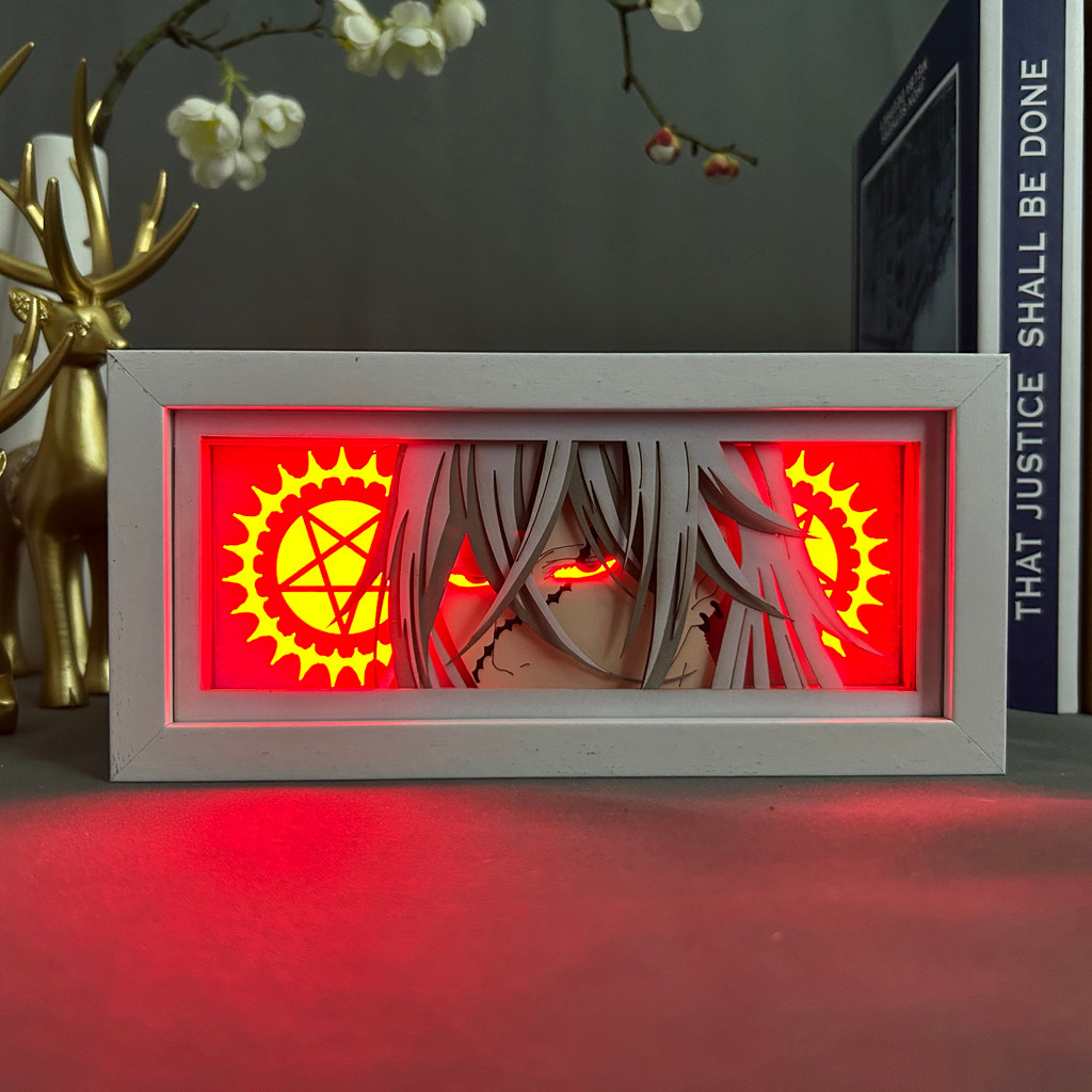 Anime Light Box Black Butler Undertaker Lamp Gaming Lighting Room Decoration Lightbox 3d Paper Cut T