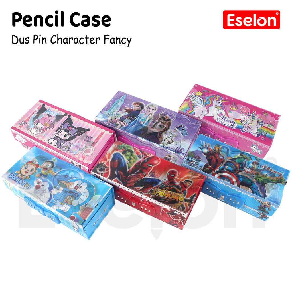 Kotak pensil Kode 3D Susun / Kotak pensil Dos Pin 3 Tingkat