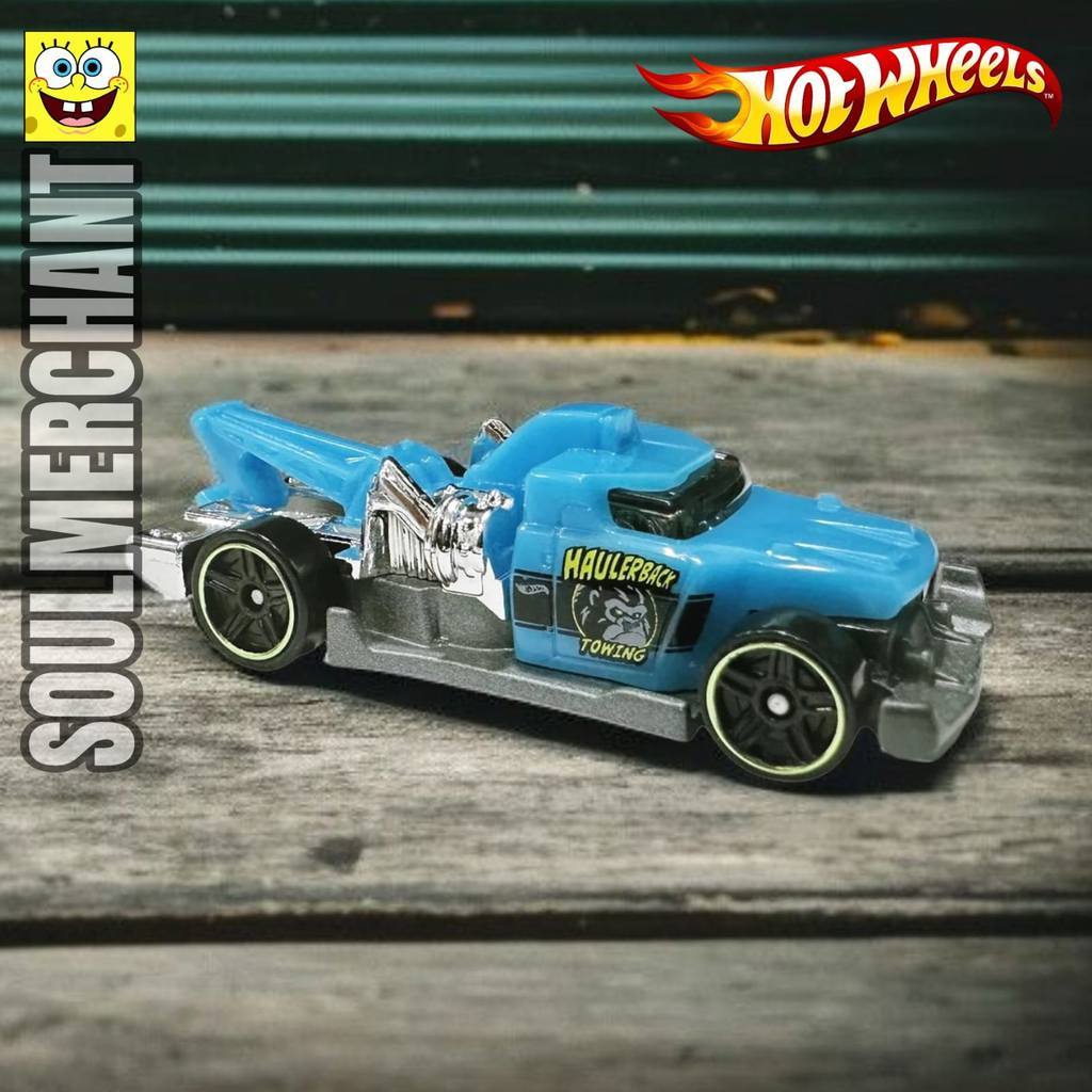 Hot Wheels Haulerback Biru Muda Diecast Towing Truck
