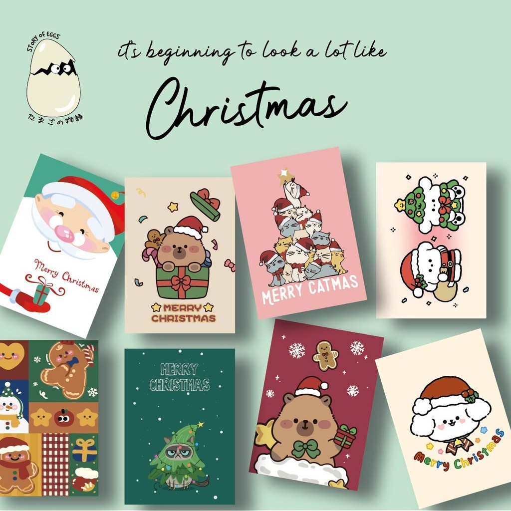 Christmas Greetings Card Kartu ucapan Natal aesthetic Kartu Ucapan Kosong dengan amplop