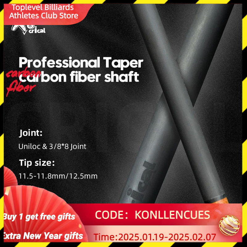 CRICAL Carbon Fiber Shaft with Uni-loc 3/8*8 Pin Joint  11.5/12.4mm tip professional carbon shaft fo