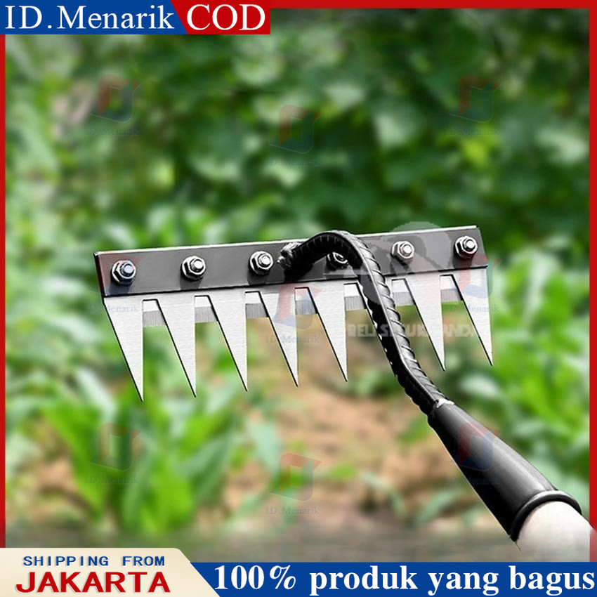Pacul Cangkul Besi Baja Awet Cangkul Garuk Pacul Cadong Besi Baja Baja Besi Gigi 5/7 Rake Cangkul Pe