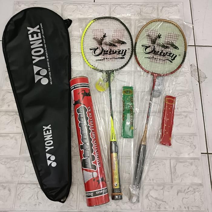 raket Badminton Yonx Sepasang Free tas free cock - tas yonex