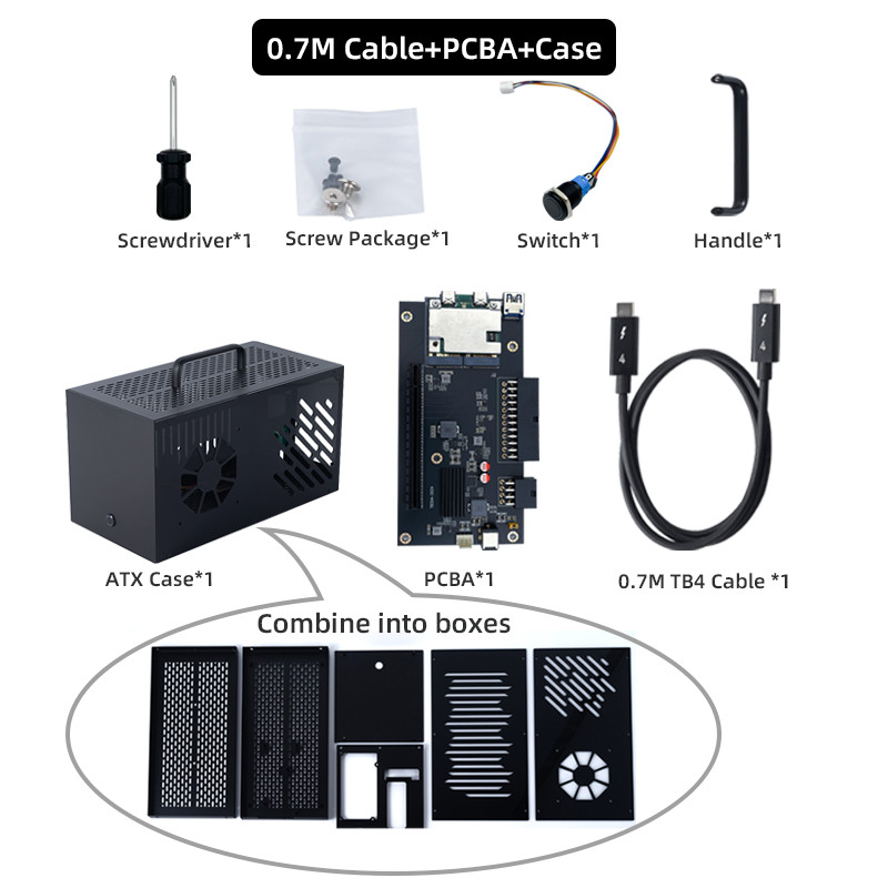 40Gbps Thunderbolt compatible 34 USB4 For Laptop Notebook to External Graphic card 85W  Mini eGPU Do