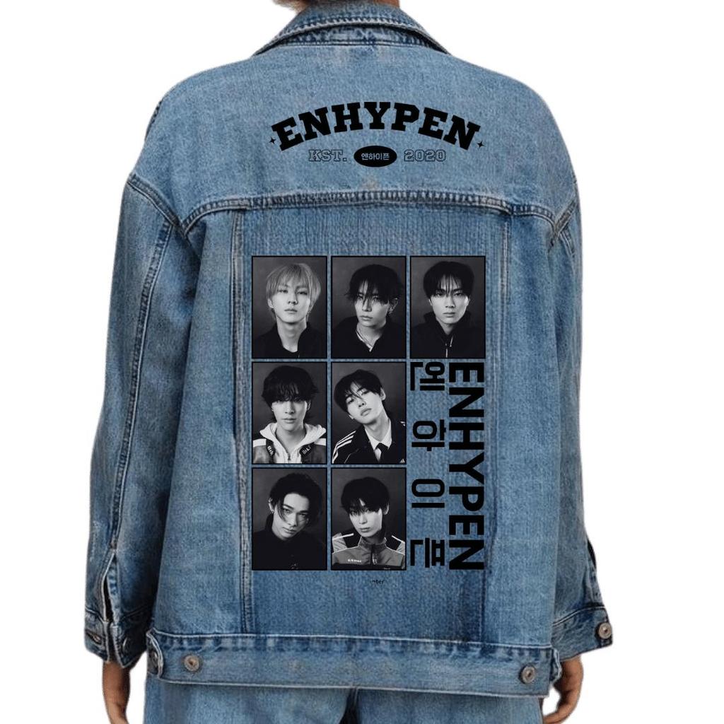 JAKET  enhypen  JEANS JAKET engene BAHAN JEANS WASH TEBAL DUA WARNA jaket jeans enhypen personal des