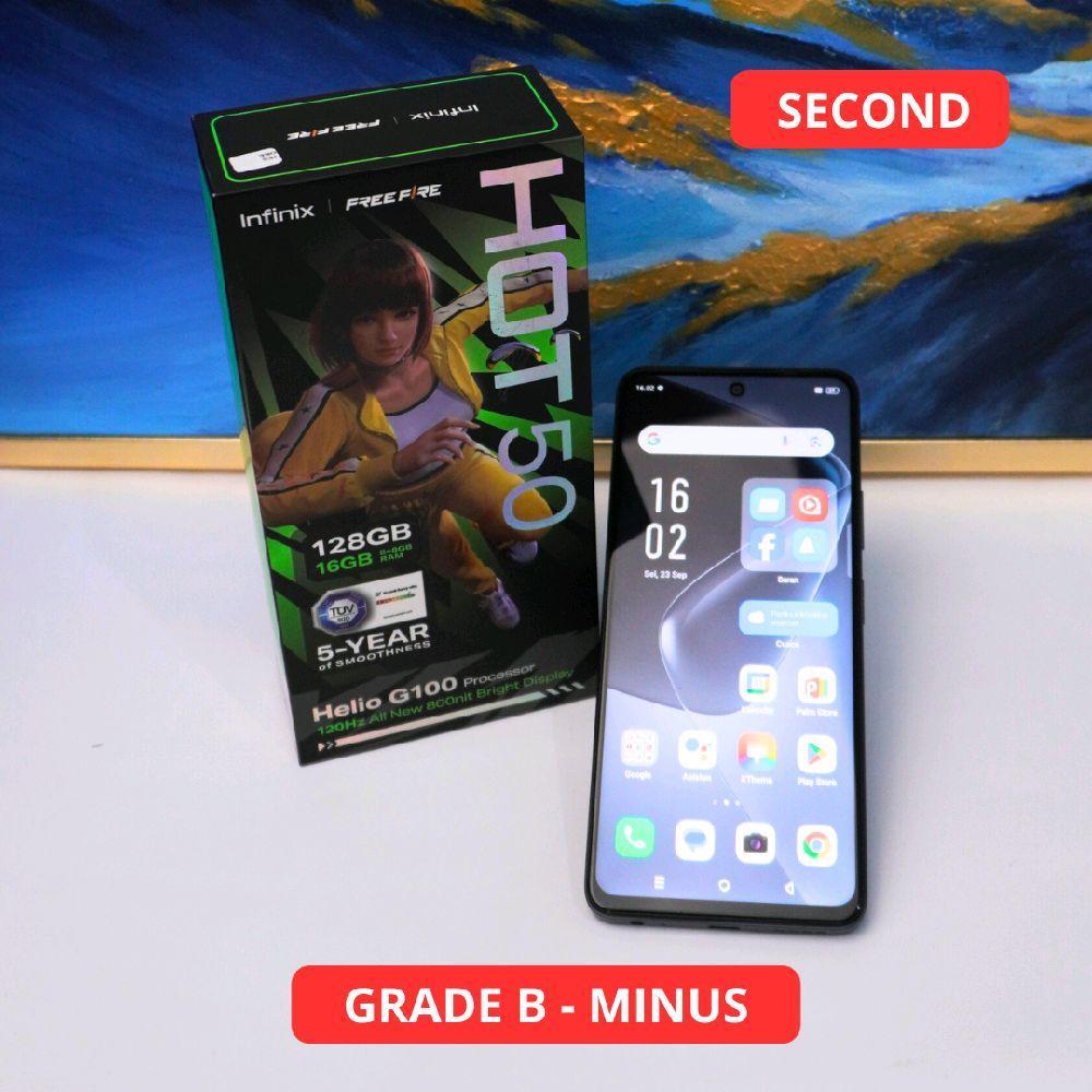 INFINIX HOT 50 8/256 GB (5G) - MINUS (BACA DESKRIPSI) (82449) HP SECOND ORIGINAL SINAR MUTIARA CELL
