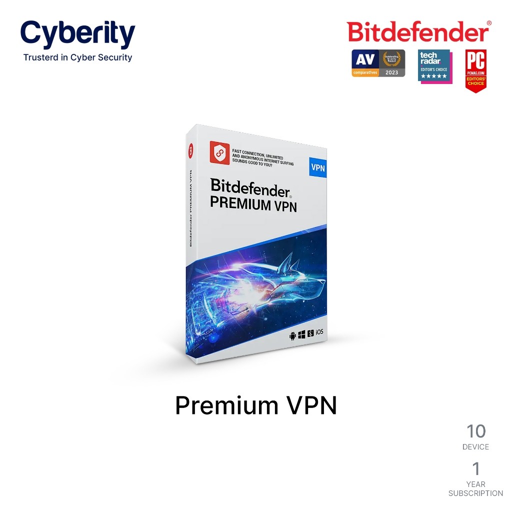 Bitdefender Premium VPN 10 Device 1 Tahun - Original License