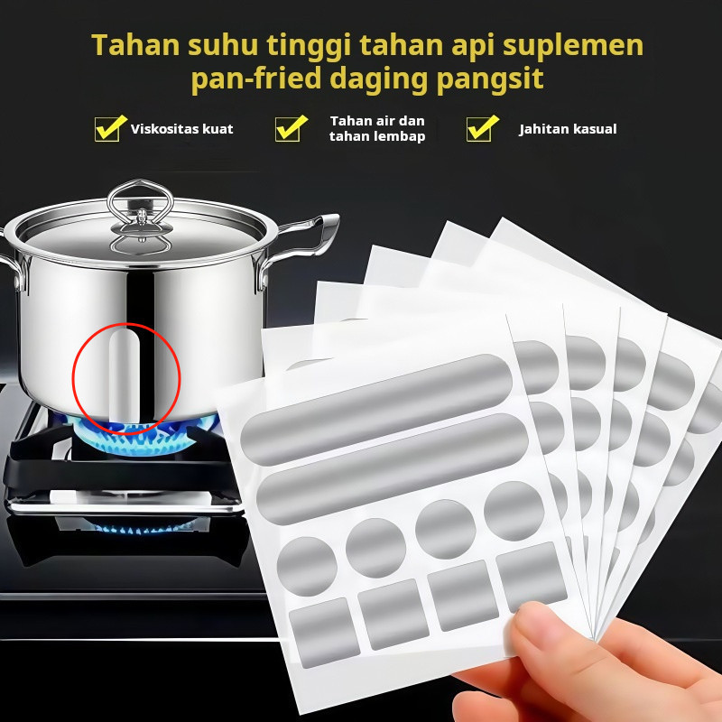 Tahan Suhu Tinggi Tambal Panci Tempel Perbaiki Bas Stainless Steel Tambal Kebocoran Tambal Lubang Ta