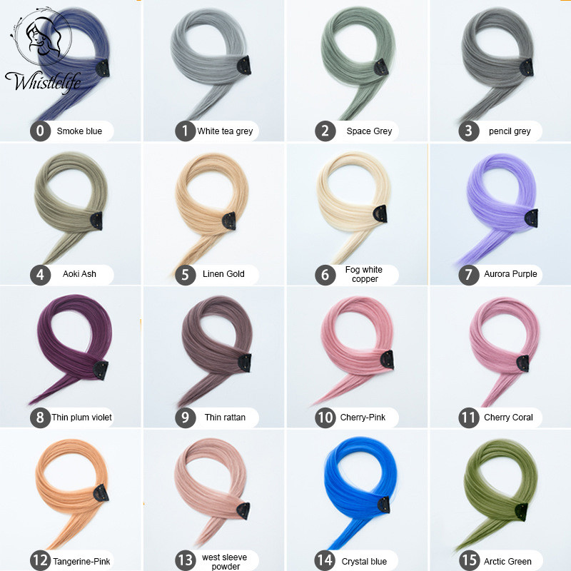 COD Wig Rambut Warna-warni Ekstensi Rambut Seamless Rambut Panjang Wanita Wig Highlight