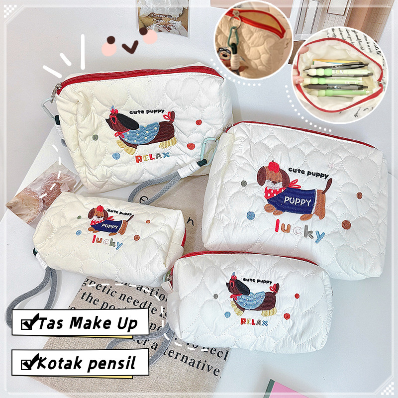 Tas Makeup Anjing Lucu Mini Printed Makeup Storage Bag Tas Make Up  Pouch Make Up Aesthetic